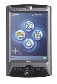 Essential小工具图像库A典型的PDA：Hewlett Packard iPaq Pocket PC。查看更多基本小工具的图片。”border=