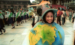 A schoolgirl in Katmandu