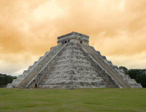 de Maya-piramide in Chichen Itza.