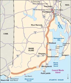 map of rhode island beaches Rhode Island Scenic Drives Coastal Rhode Island Howstuffworks map of rhode island beaches
