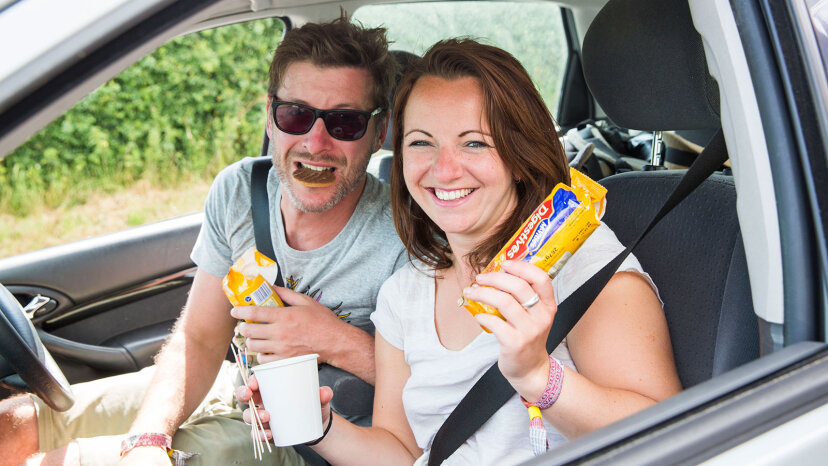 digestive biscuits and tea, Glastonbury