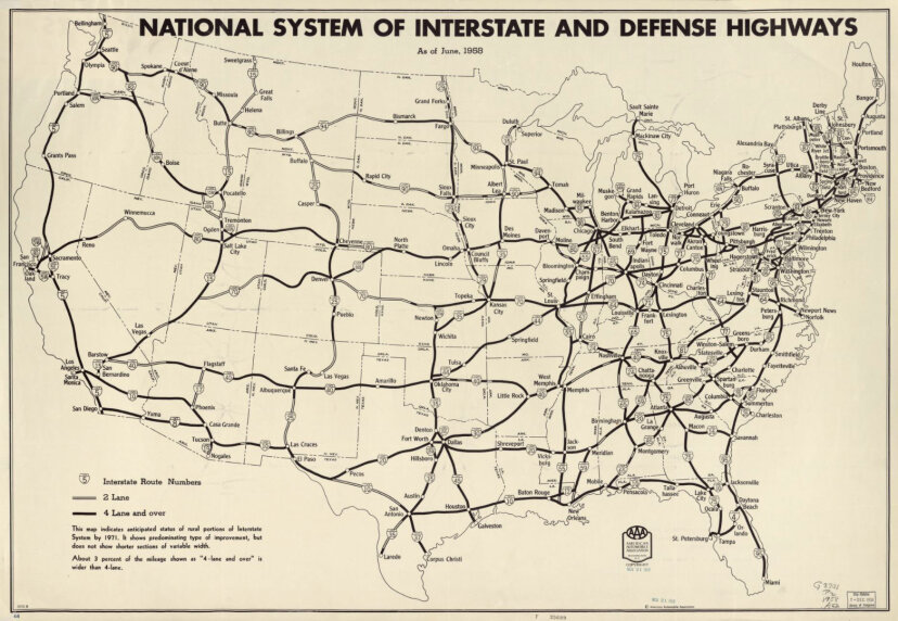 u.s. highway system in 1958