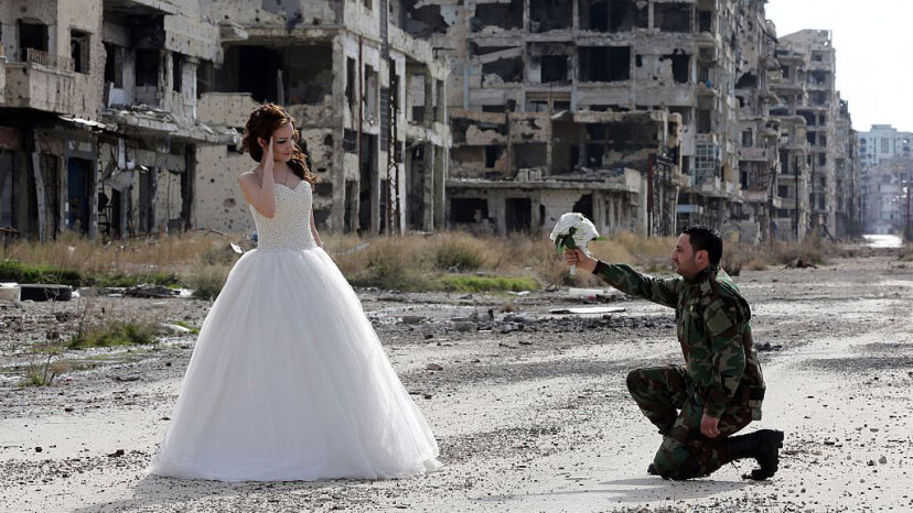 Syrian newly weds, Homs