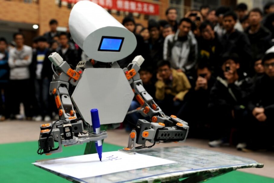 robot teach skills robots science things technology its acquire hardest xinhua intelligent writing